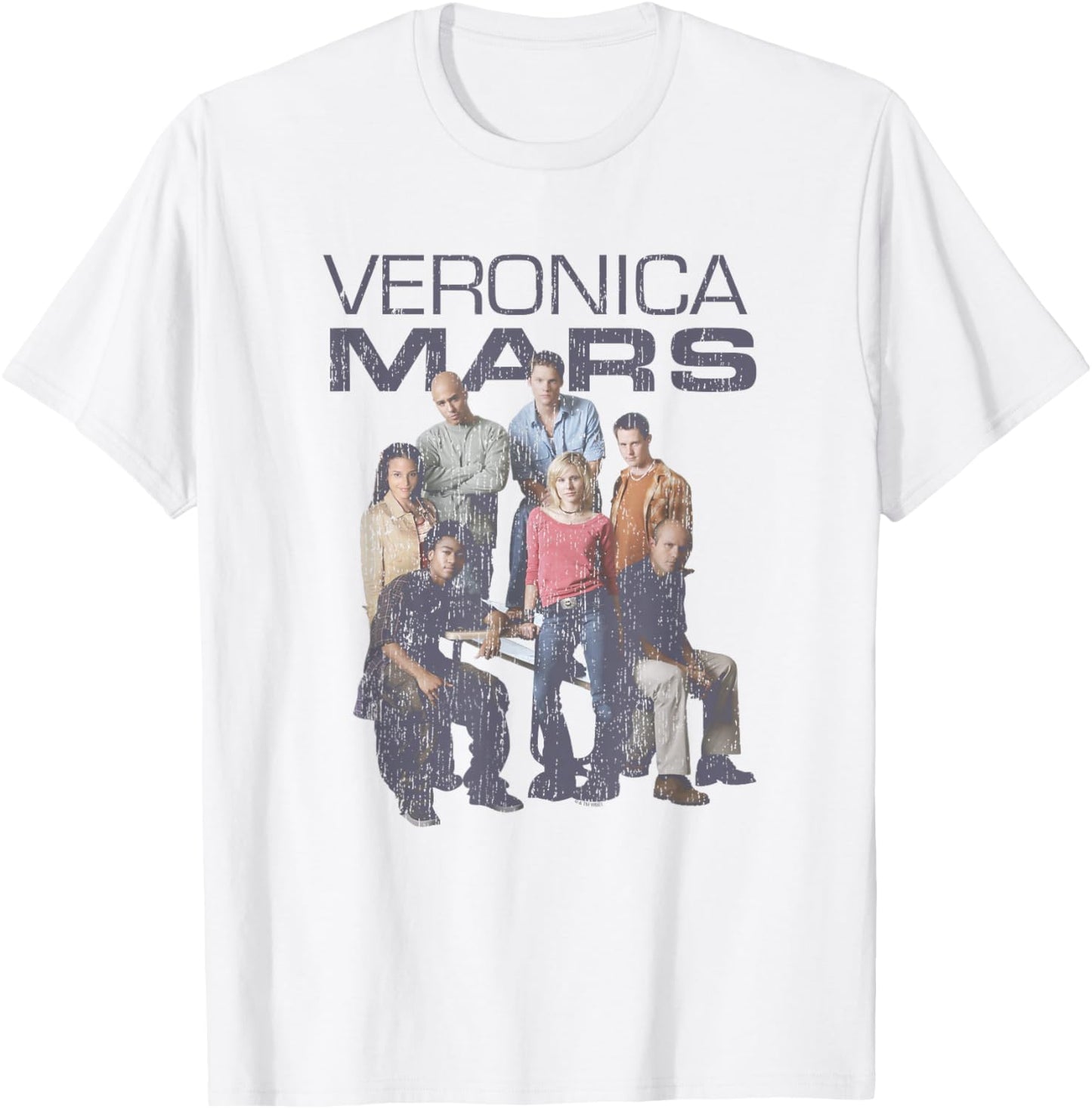 Veronica Mars Main Characters Distressed Group Shot T-Shirt - T-Shirt | White