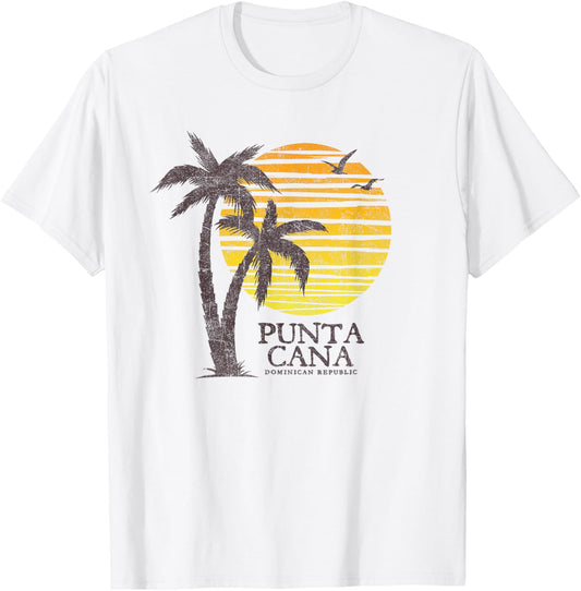 Punta Cana Dominican Republic Sunset Souvenir T-Shirt - T-Shirt | White