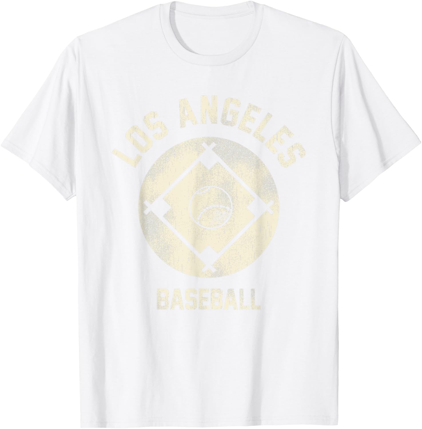 Retro Los Angeles Baseball Diamond T-Shirt - T-Shirt | White