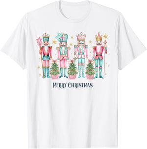 Nutcracker Christmas Pink Teal Coquette Y2K Ballet T-Shirt - T-Shirt | White