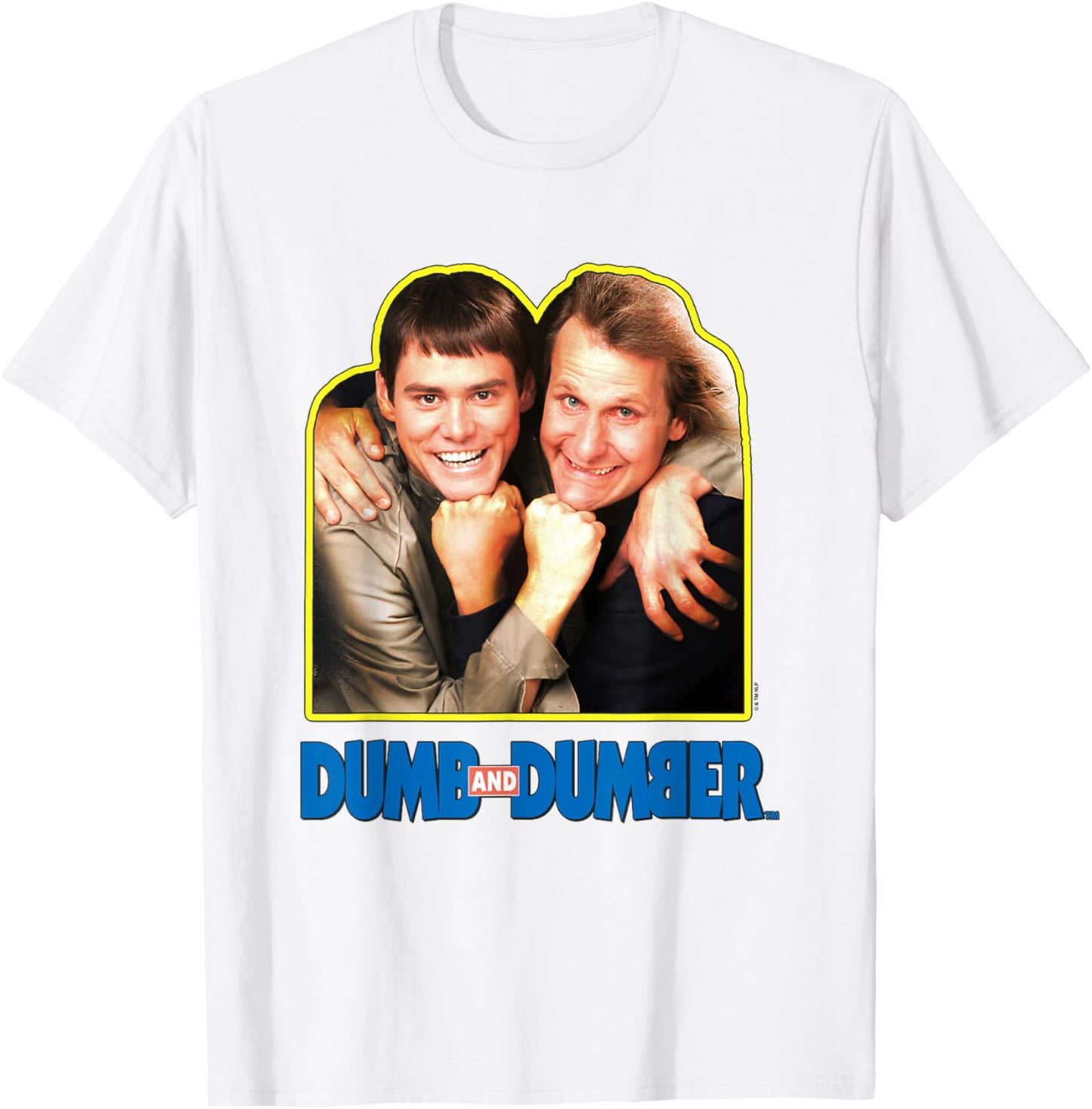 Dumb and Dumber Lloyd & Harry Bro Hug Portrait Vintage T-Shirt - T-Shirt | White