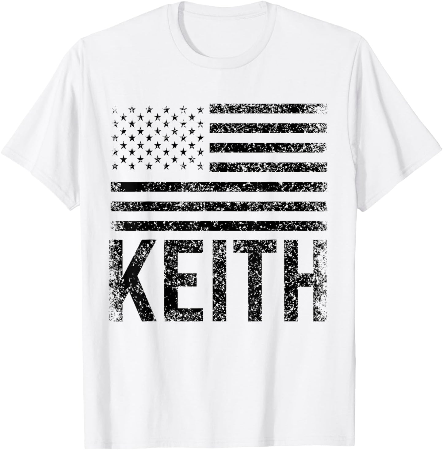 Keith USA Name Forename Personalized Birthday T-Shirt - T-Shirt | White