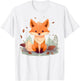 Cute Baby Fox on Fox Children and Fox Kids T-Shirt - T-Shirt | White