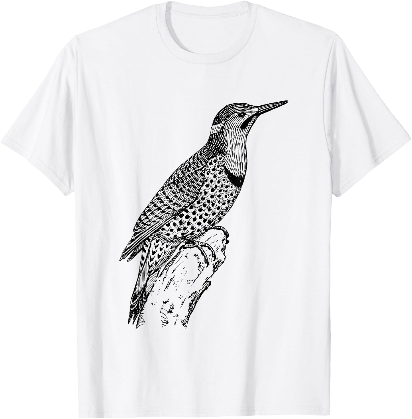 Northern Flicker Bird T-Shirt - T-Shirt | White