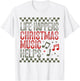 Life Happens Christmas Music Helps Funny Saying Quotes T-Shirt - T-Shirt | White