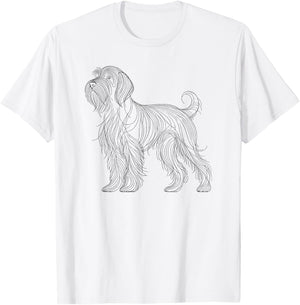 Line Art Wirehaired Pointing Griffon T-Shirt - T-Shirt | White