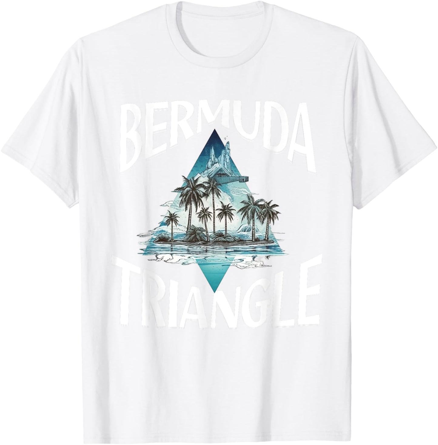 I Survived The Bermuda Triangle Funny Vacation Cruise T-Shirt - T-Shirt | White