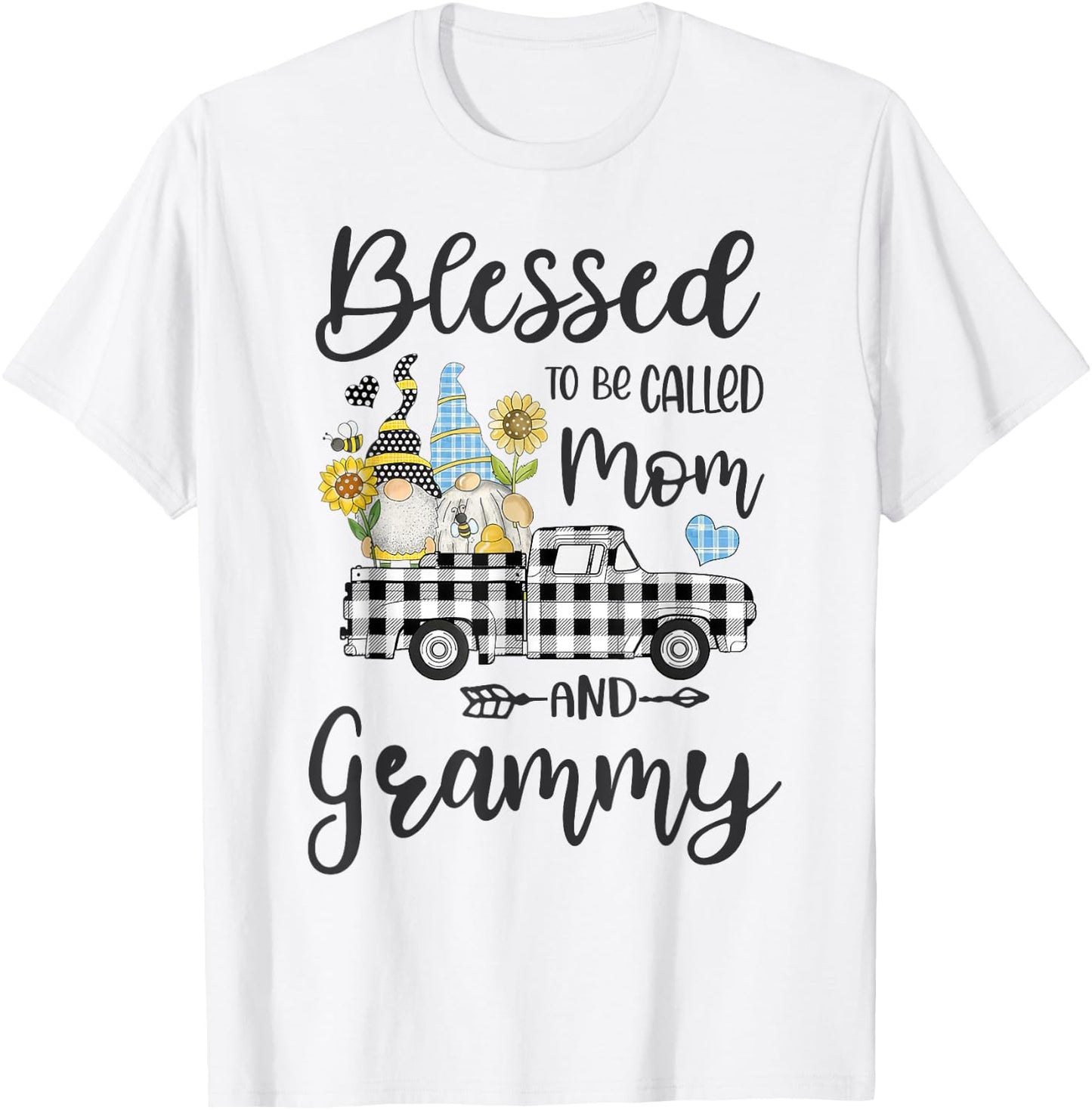 Gnomes Blessed To Be Called Mom And Grammy Mother's Day T-Shirt - T-Shirt | White