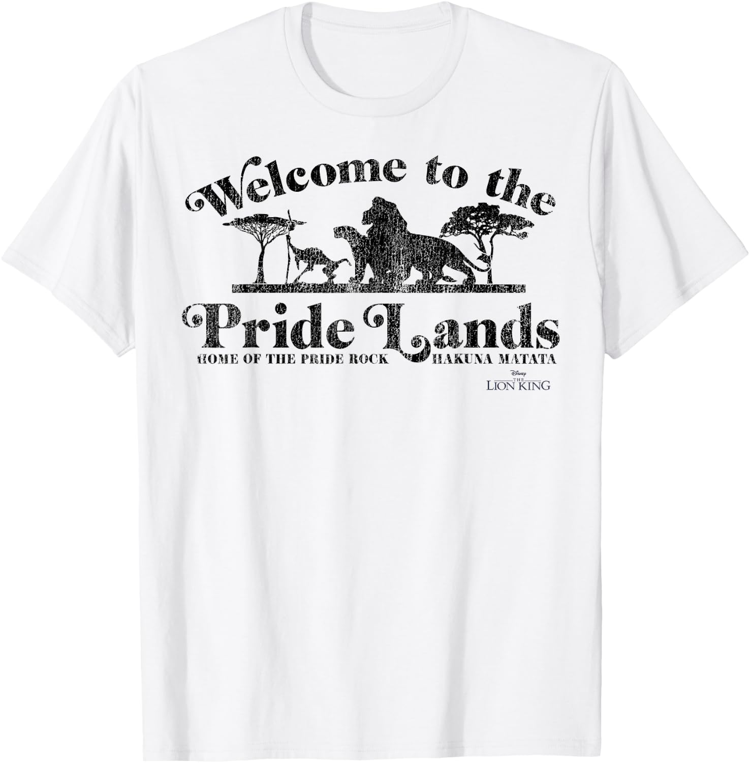 Disney The Lion King Welcome To The Pride Lands Silhouette T-Shirt - T-Shirt | White