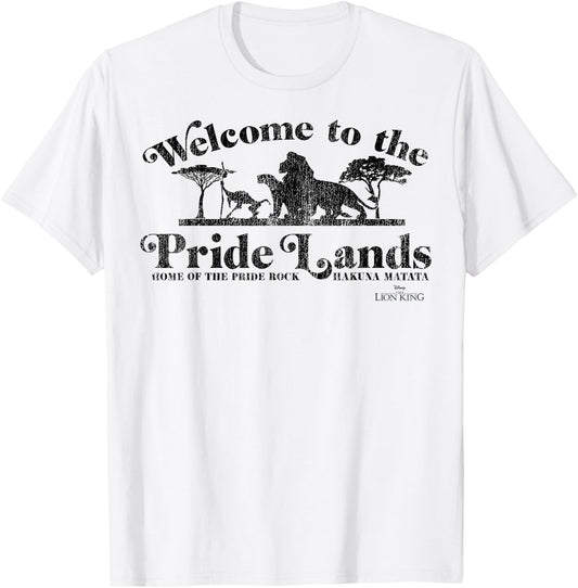 Disney The Lion King Welcome To The Pride Lands Silhouette T-Shirt - T-Shirt | White