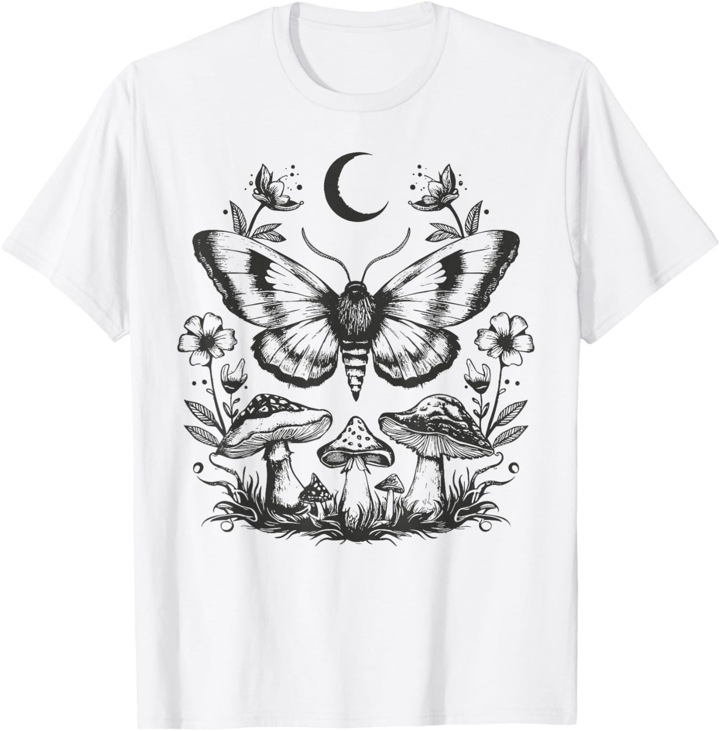 Butterfly Grunge Fairycore Therian Cute Moth Aesthetic Y2K T-Shirt - T-Shirt | White