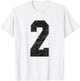 Number 2 Numbered Uniform Sports Team Jersey 2nd Birthday T-Shirt - T-Shirt | White
