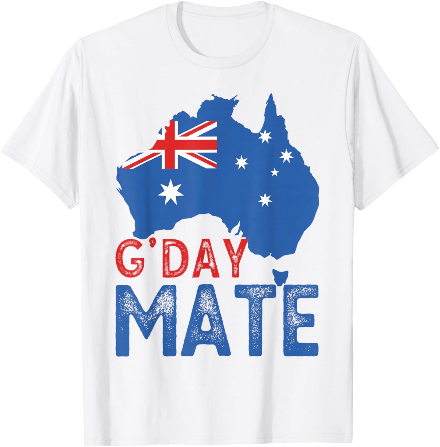 Australia G'Day Mate Shirt Funny Kangaroo Aussies Good Day T-Shirt - T-Shirt | White