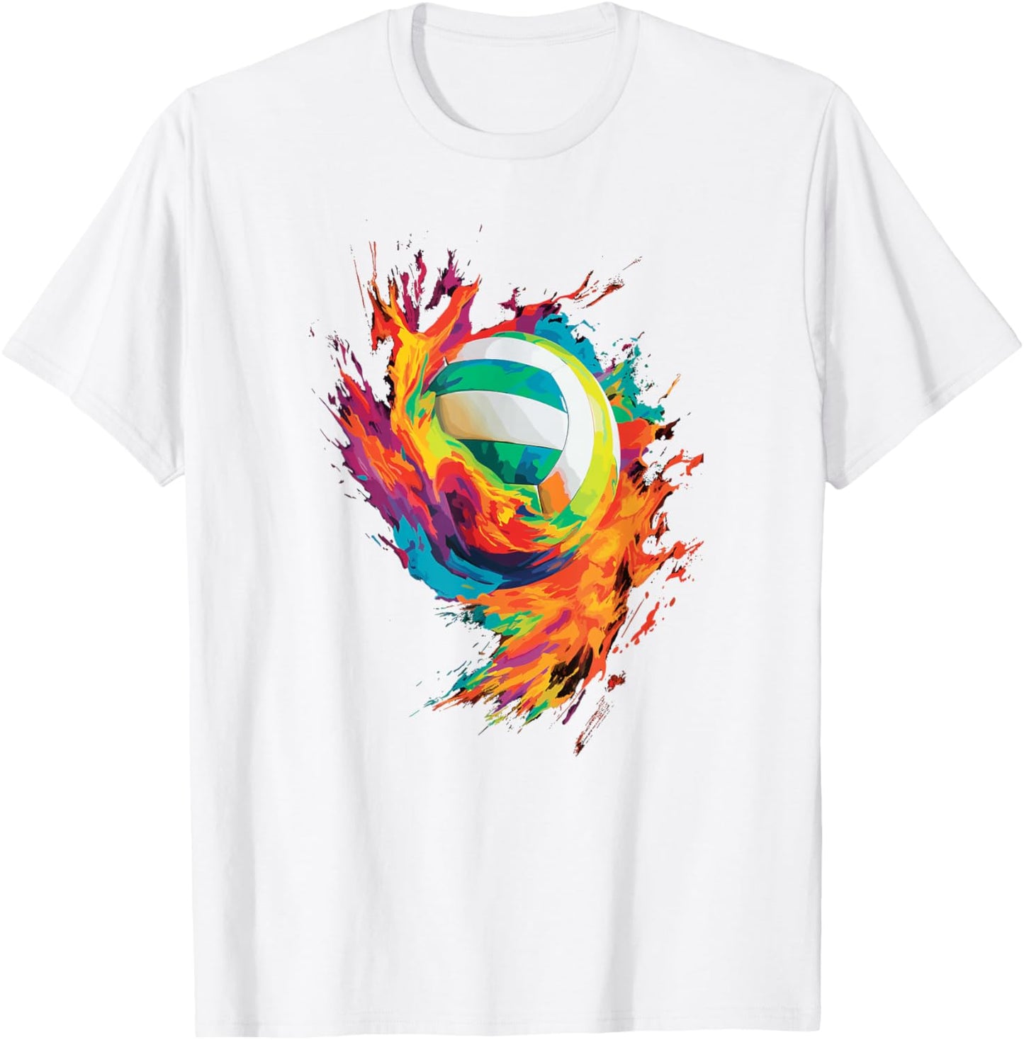 Colorful Volleyball volleyball player Girls Woman Teen T-Shirt - T-Shirt | White