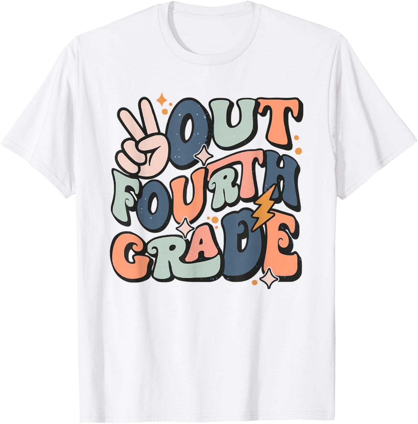 Last Day Of 4th Grade Peace Out Fourth Grade Graduation T-Shirt - T-Shirt | White