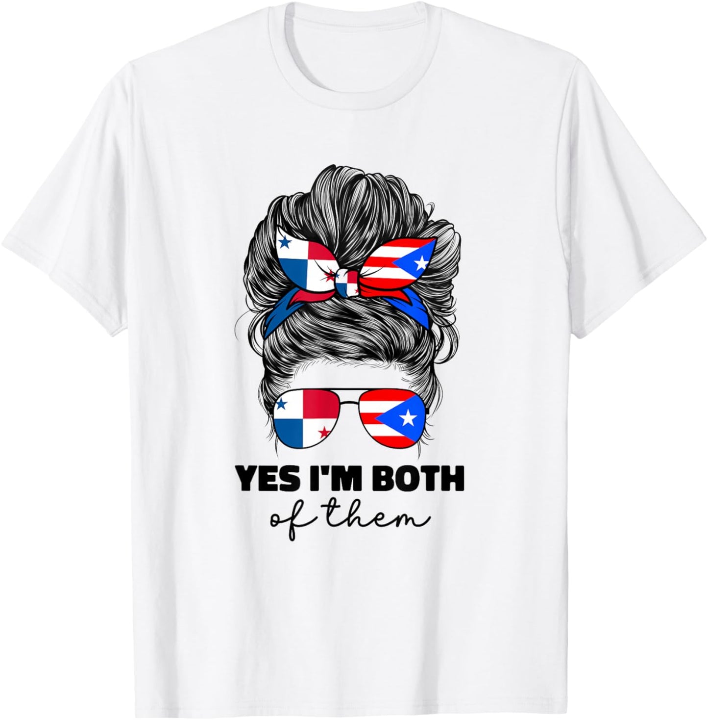 Half Panamanian And Puerto Rican Rico Panama Flag Girl Women T-Shirt - T-Shirt | White