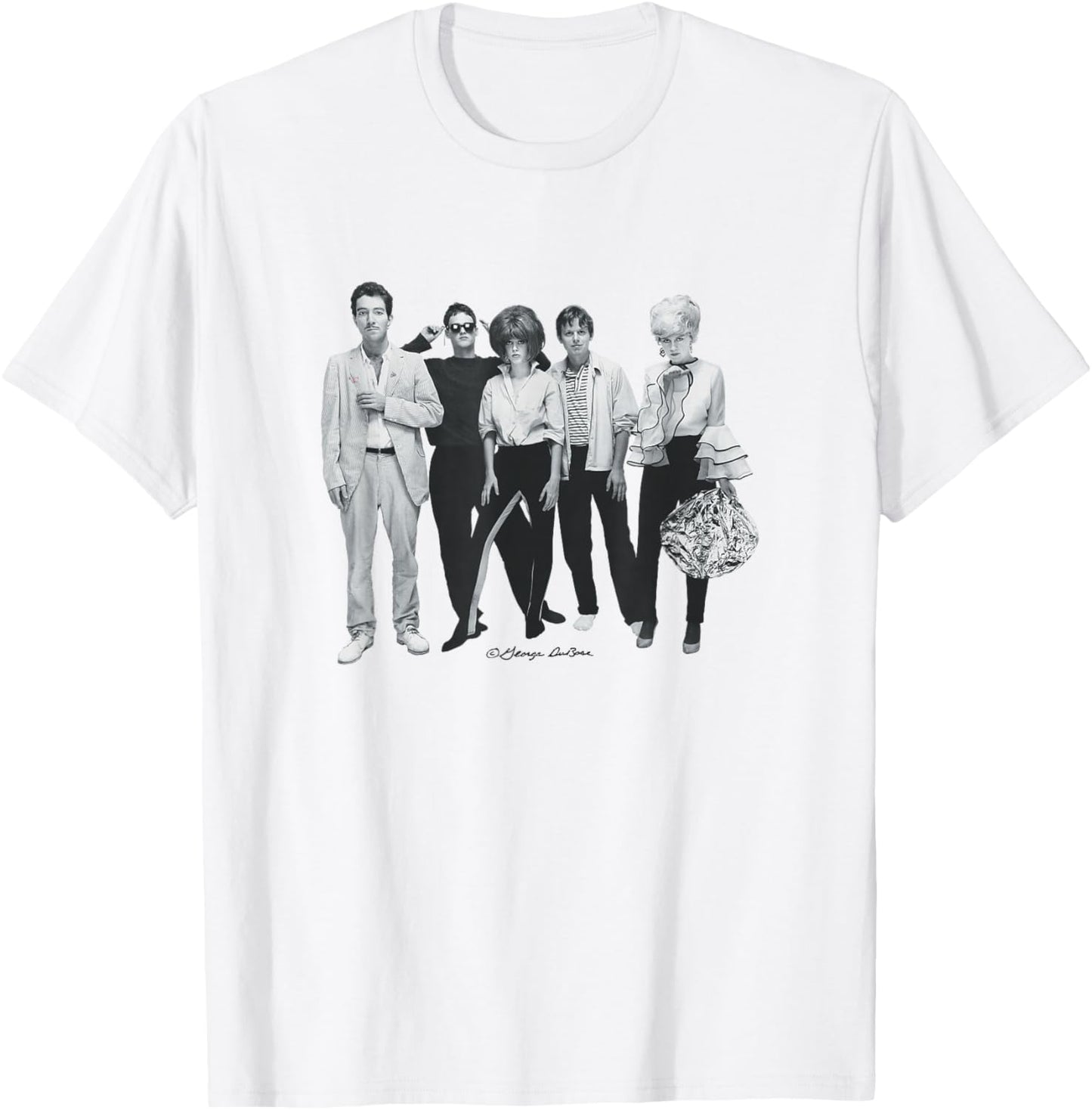 The B-52's Band Shot for Poster by George DuBose T-Shirt - T-Shirt | White