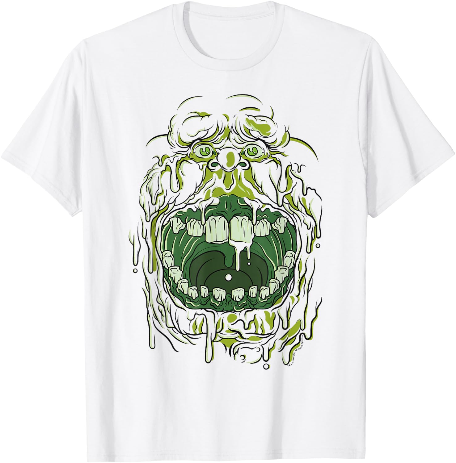 Ghostbusters Slimer Face Halloween Costume Graphic T-Shirt - T-Shirt | White