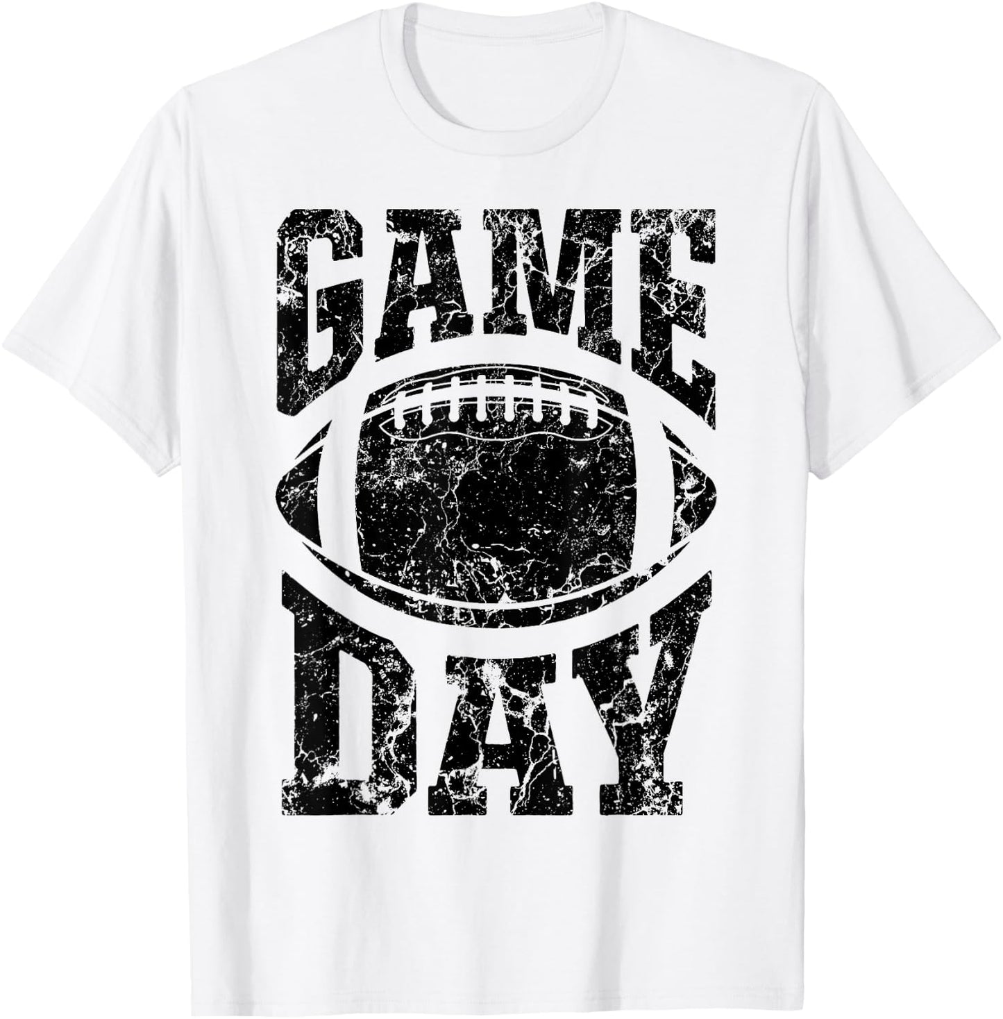 Game Day Football Season Funny Men Women Team Sports Vintage T-Shirt - T-Shirt | White