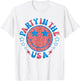 Party in the USA 4th of July Preppy Smile T-Shirt - T-Shirt | White