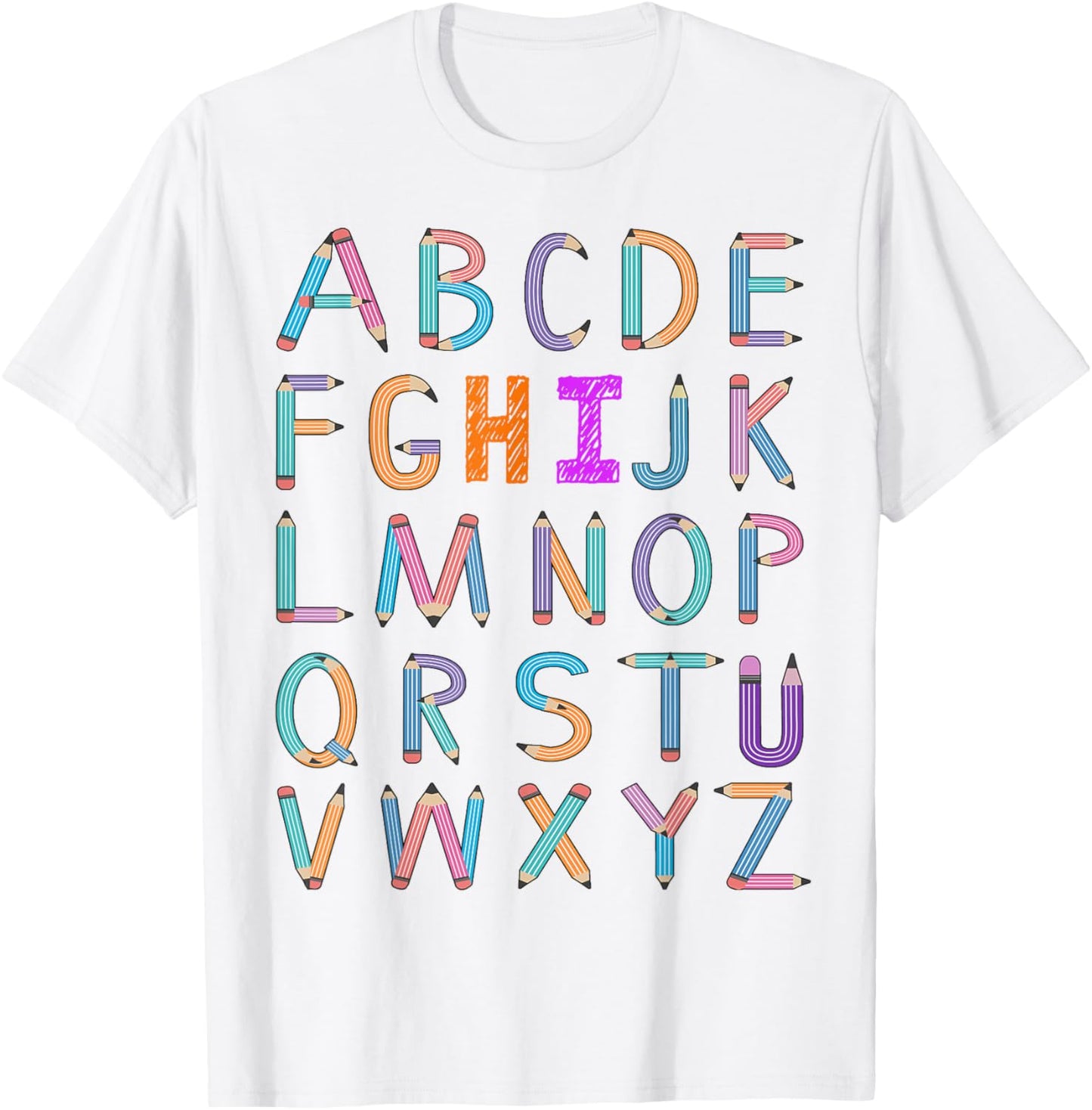 back to school Kindergarten Alphabet ABC Teacher Women kids T-Shirt - T-Shirt | White