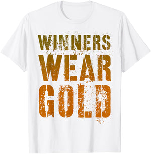 Vintage WINNERS WEAR GOLD Cheer Summer Camp War Game Team T-Shirt - T-Shirt | White
