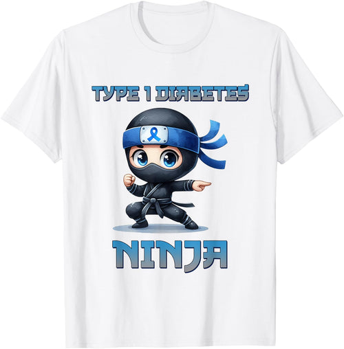 Type 1 Diabetes Awareness Ninja T1D Warrior Fighter Kids