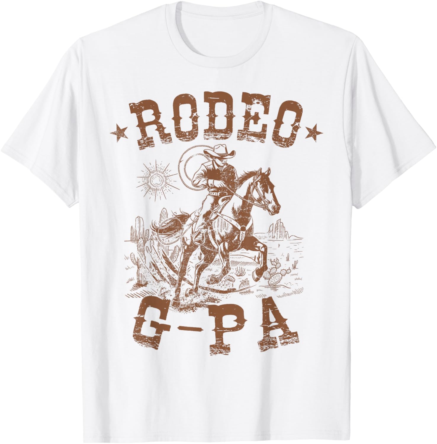 Rodeo G-Pa Western Cowboy Family Matching Father's Day T-Shirt - T-Shirt | White
