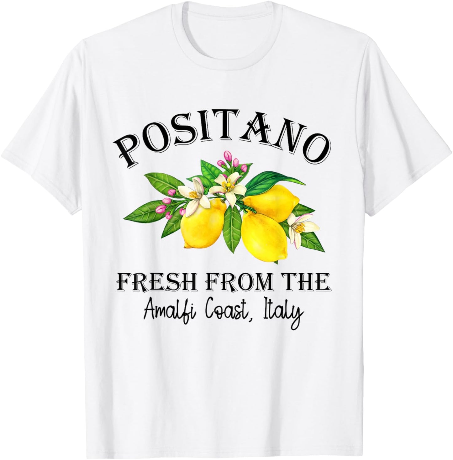 Positano Lemon Amalfi Coast Italy T-Shirt - T-Shirt | White