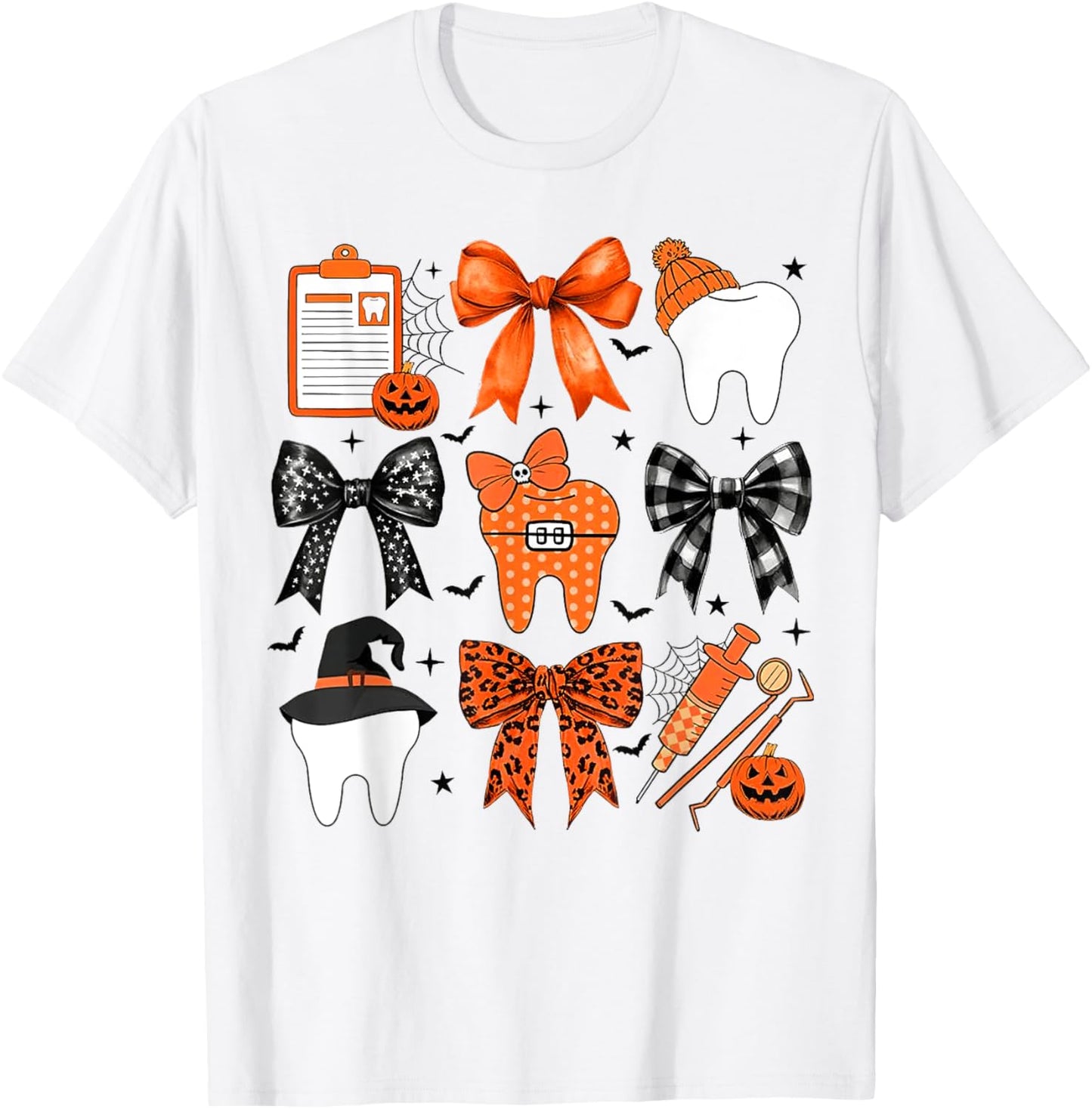 Coquette Halloween Dentist, Dental assistant Halloween T-Shirt - T-Shirt | White
