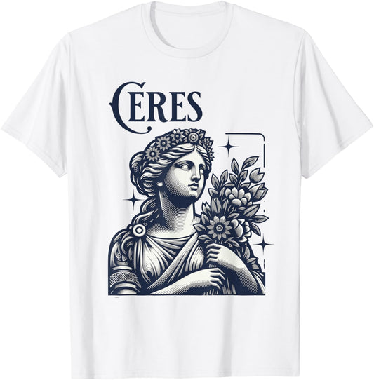 Ceres Roman Goddess T-Shirt - T-Shirt | White