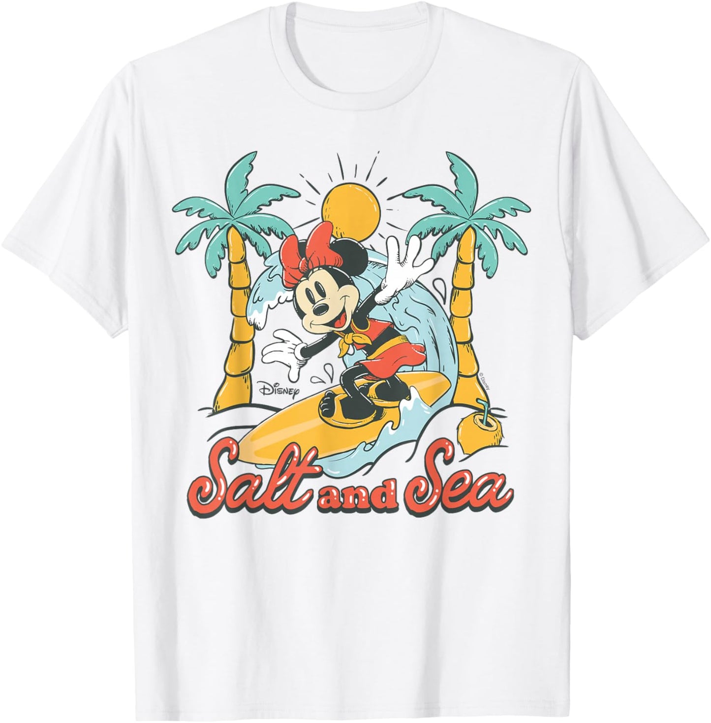 Minnie Mouse - Salt And Sea Summer Surf Graphic T-Shirt - T-Shirt | White