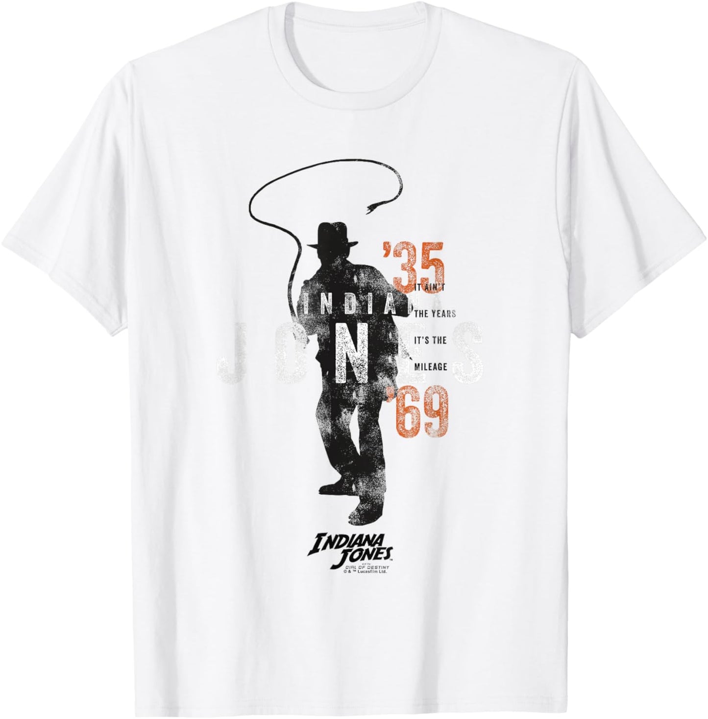 Indiana Jones and The Dial of Destiny It's The Mileage Retro T-Shirt - T-Shirt | White