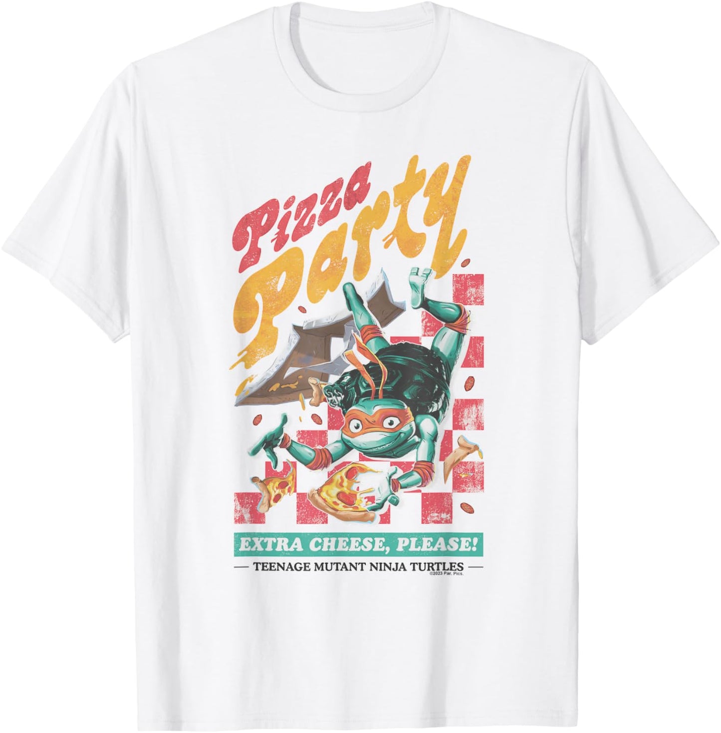 Teenage Mutant Ninja Turtles: Mutant Mayhem Mikey Pizza T-Shirt - T-Shirt | White