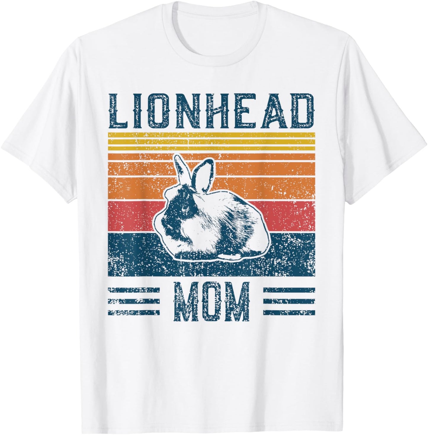 Best Rabbit Mom Women - Vintage Lionhead T-Shirt - T-Shirt | White