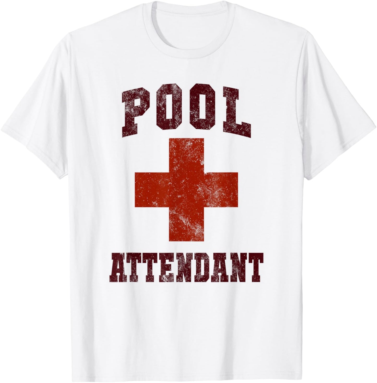 Funny Pool Attendant Off Duty Cruise Lifeguards Swim Camp T-Shirt - T-Shirt | White