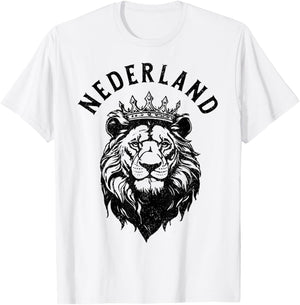 Nederland Netherlands Lion Dutch Holland Vintage Orange T-Shirt - T-Shirt | White
