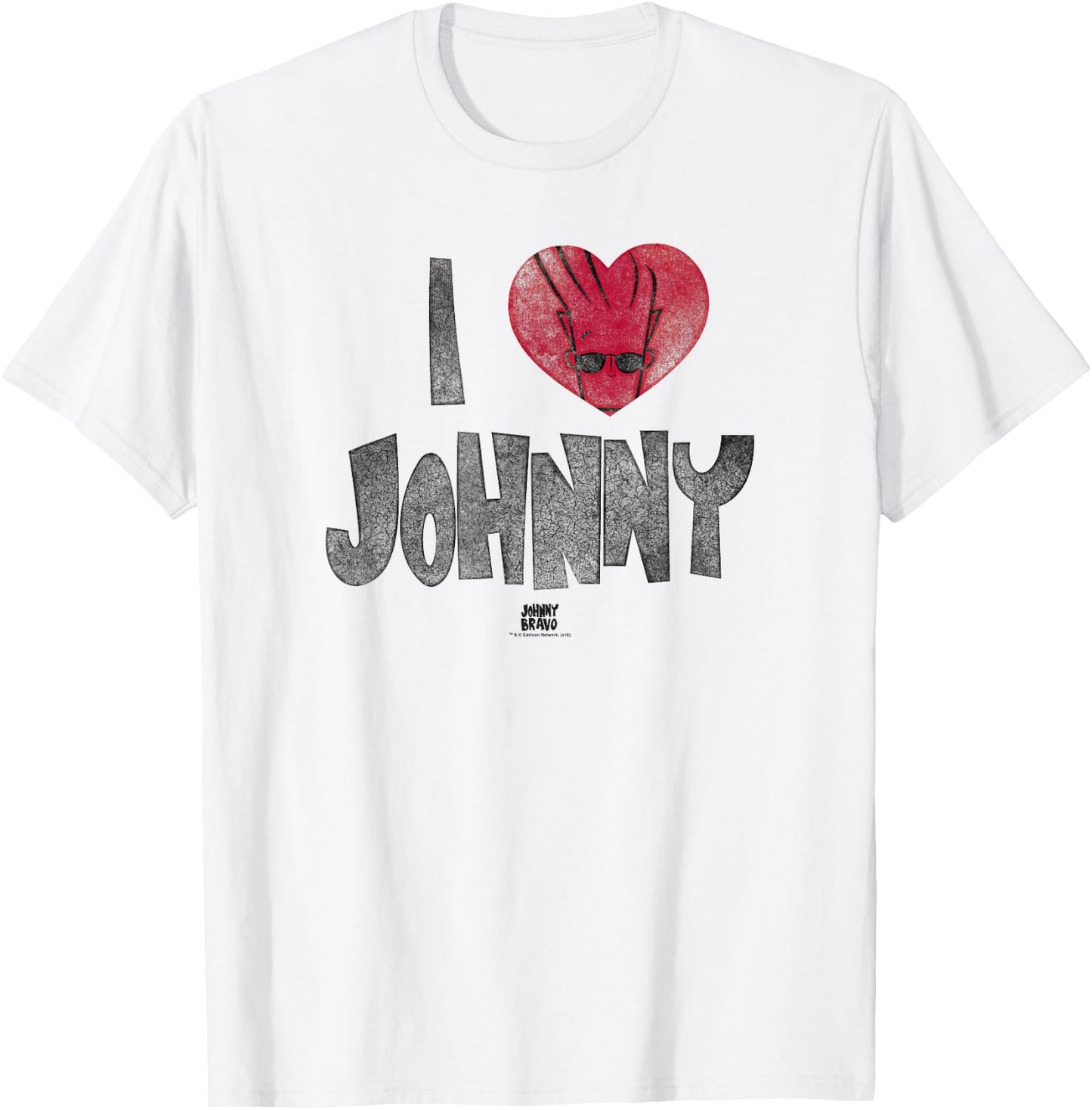Johnny Bravo I Heart Johnny T-Shirt - T-Shirt | White