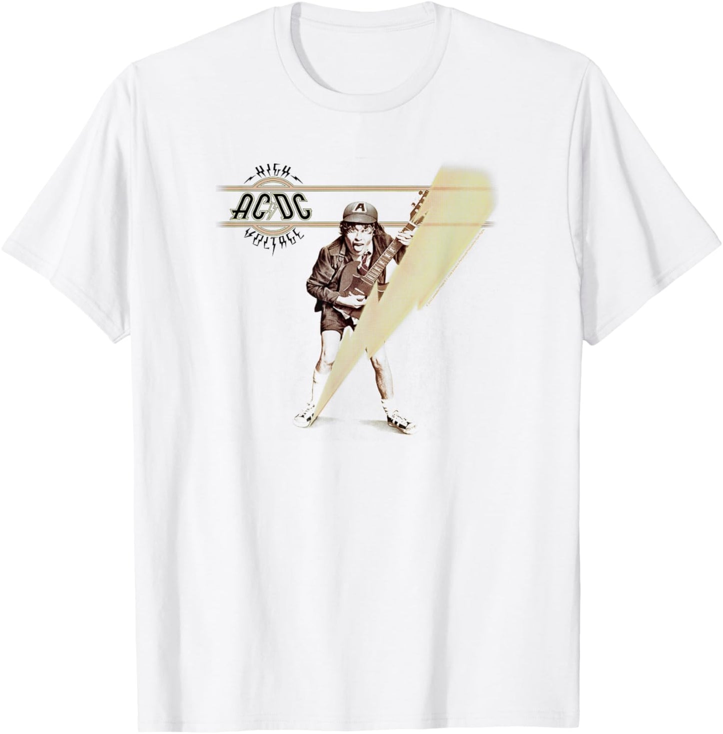 AC/DC - High Voltage Angus T-Shirt - T-Shirt | White