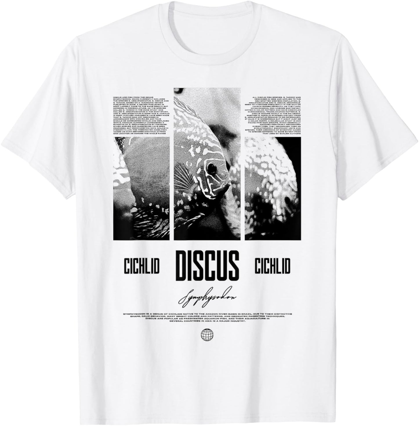 Discus Fish Cichlid Aquarium Fish Keeper , white, S T-Shirt - T-Shirt | White