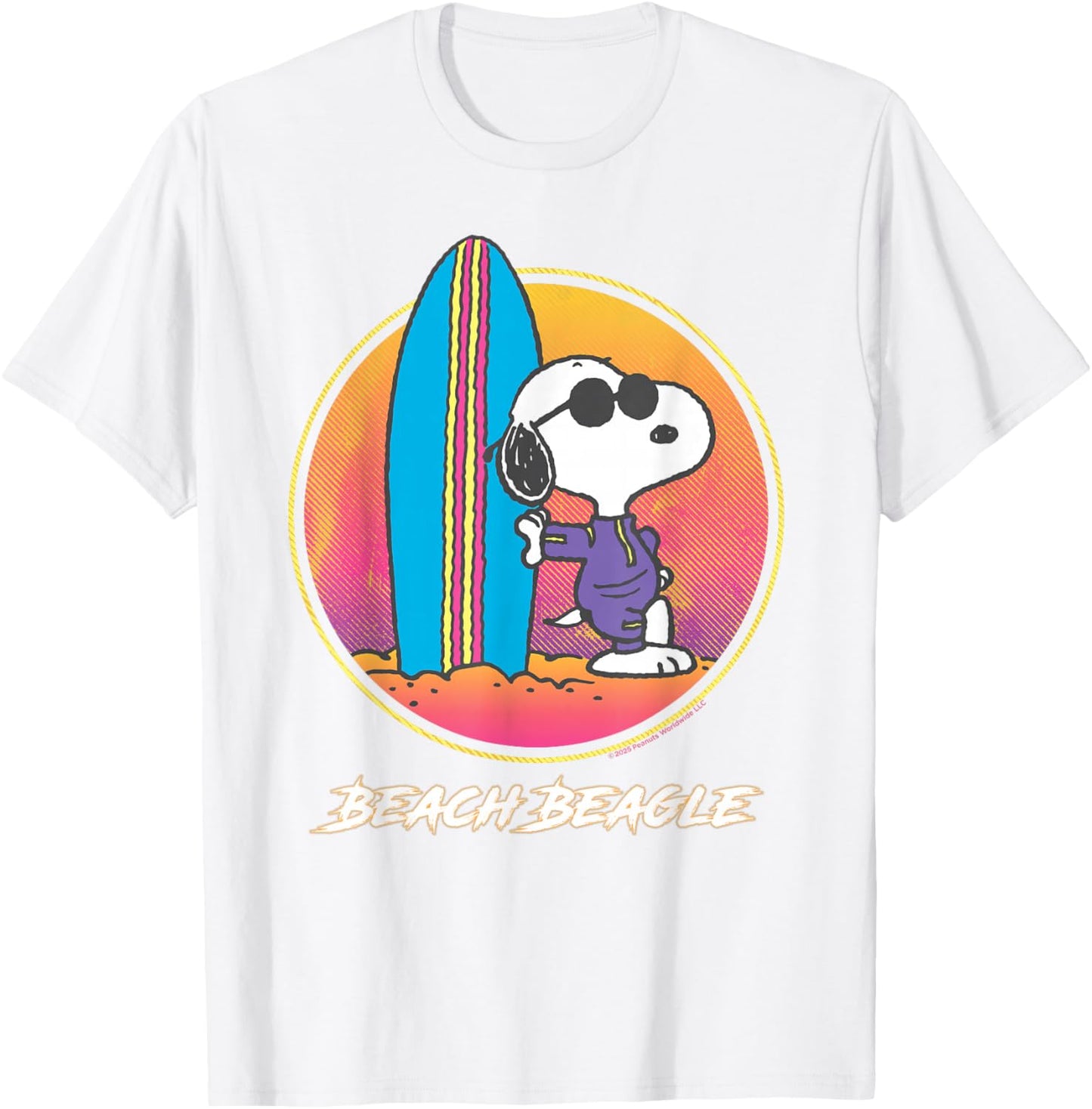 Peanuts Snoopy Aloha Disco Beach, Sommerspaß, Surfsport T-Shirt - T-Shirt | White