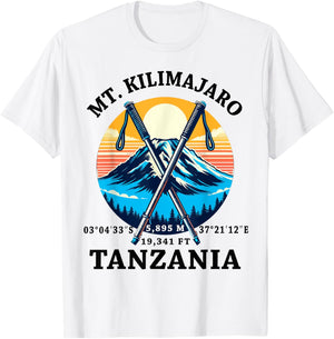 Climbed Mount Kilimanjaro Summit Club Hike Tanzania T-Shirt - T-Shirt | White