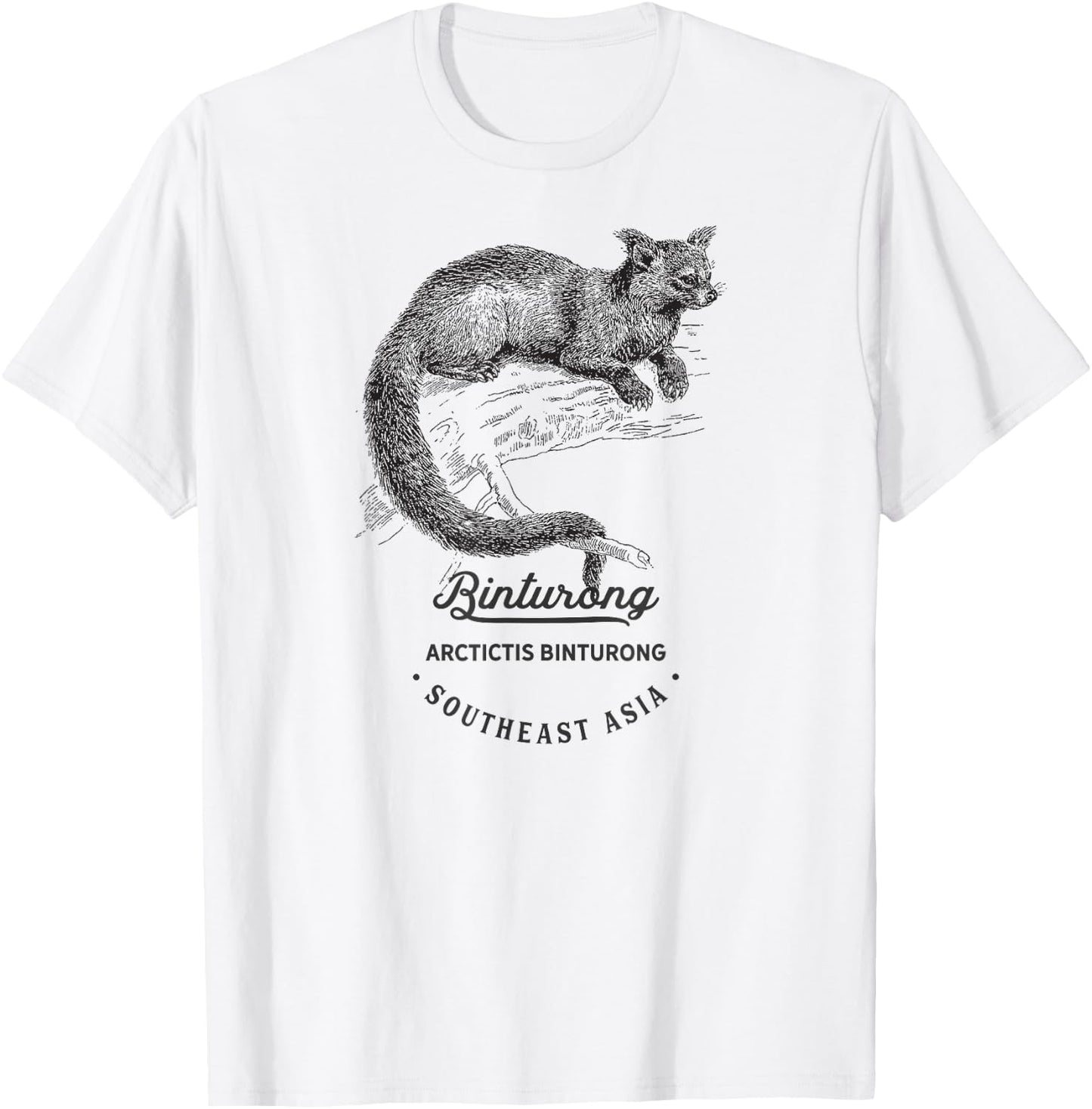 Binturong Cute Vintage Animal Print Birthday Child Woman T-Shirt - T-Shirt | White