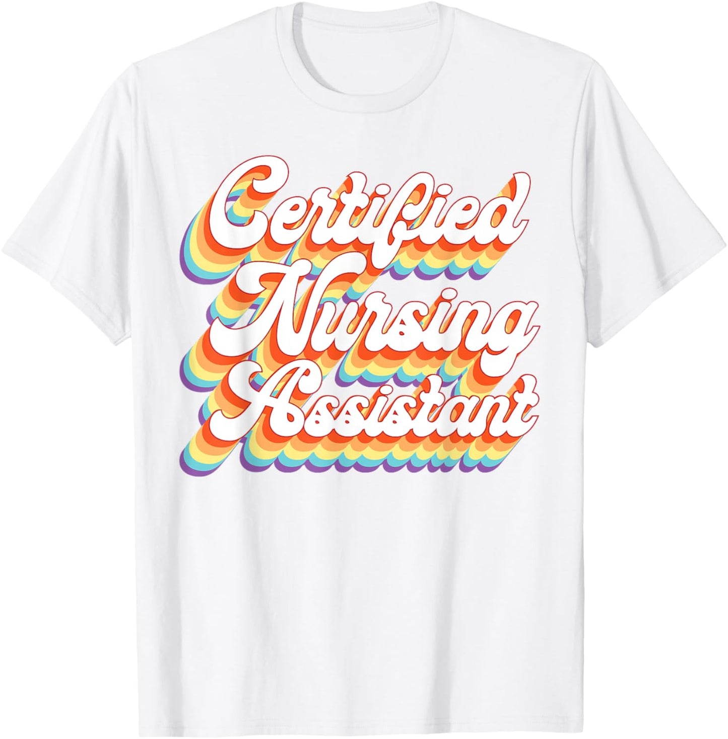 CNA Nurse Certified Nursing Assistant Retro Vintage T-Shirt - T-Shirt | White