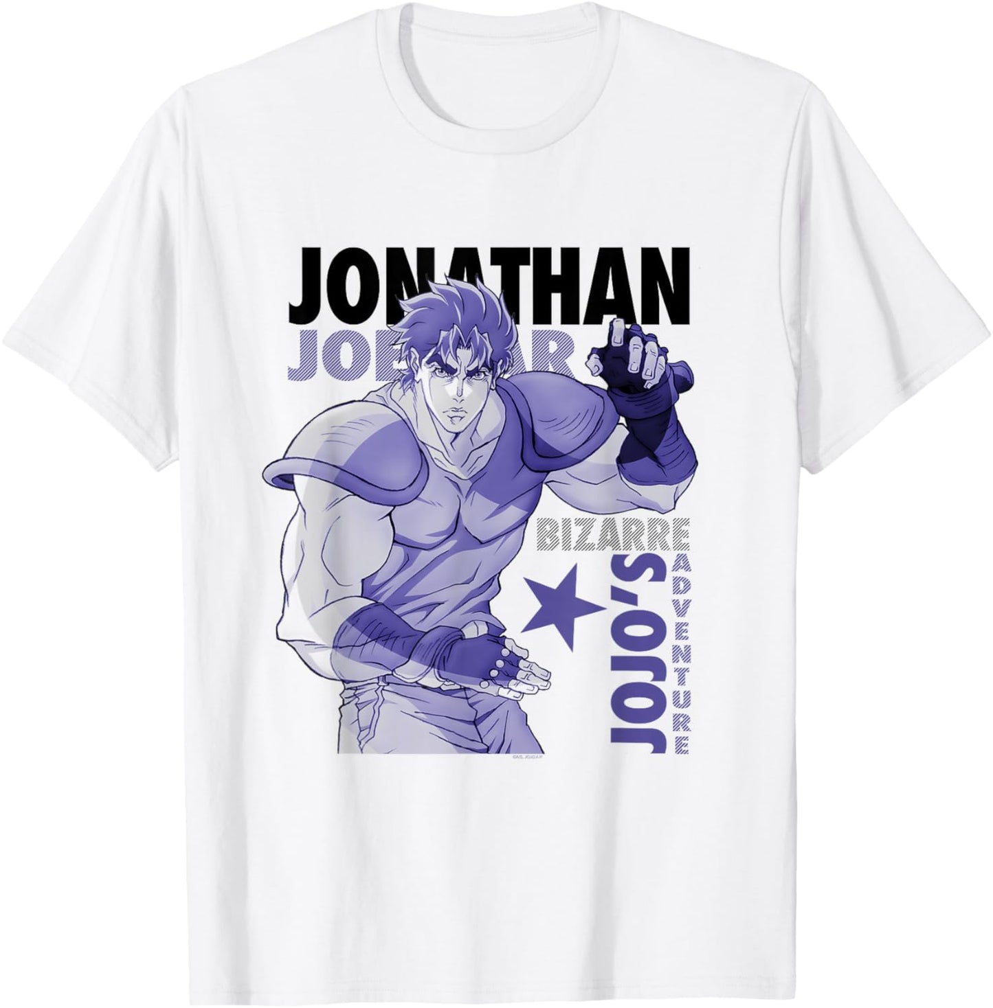 JoJo's Bizarre Adventure Phantom Blood Jonathan Anime T-Shirt - T-Shirt | White