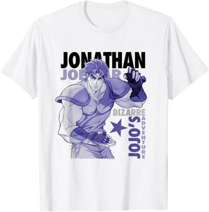 JoJo's Bizarre Adventure Phantom Blood Jonathan Anime T-Shirt - T-Shirt | White