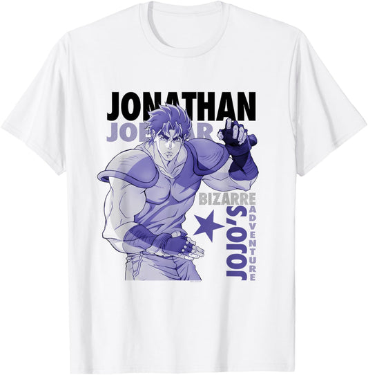 JoJo's Bizarre Adventure Phantom Blood Jonathan Anime T-Shirt - T-Shirt | White