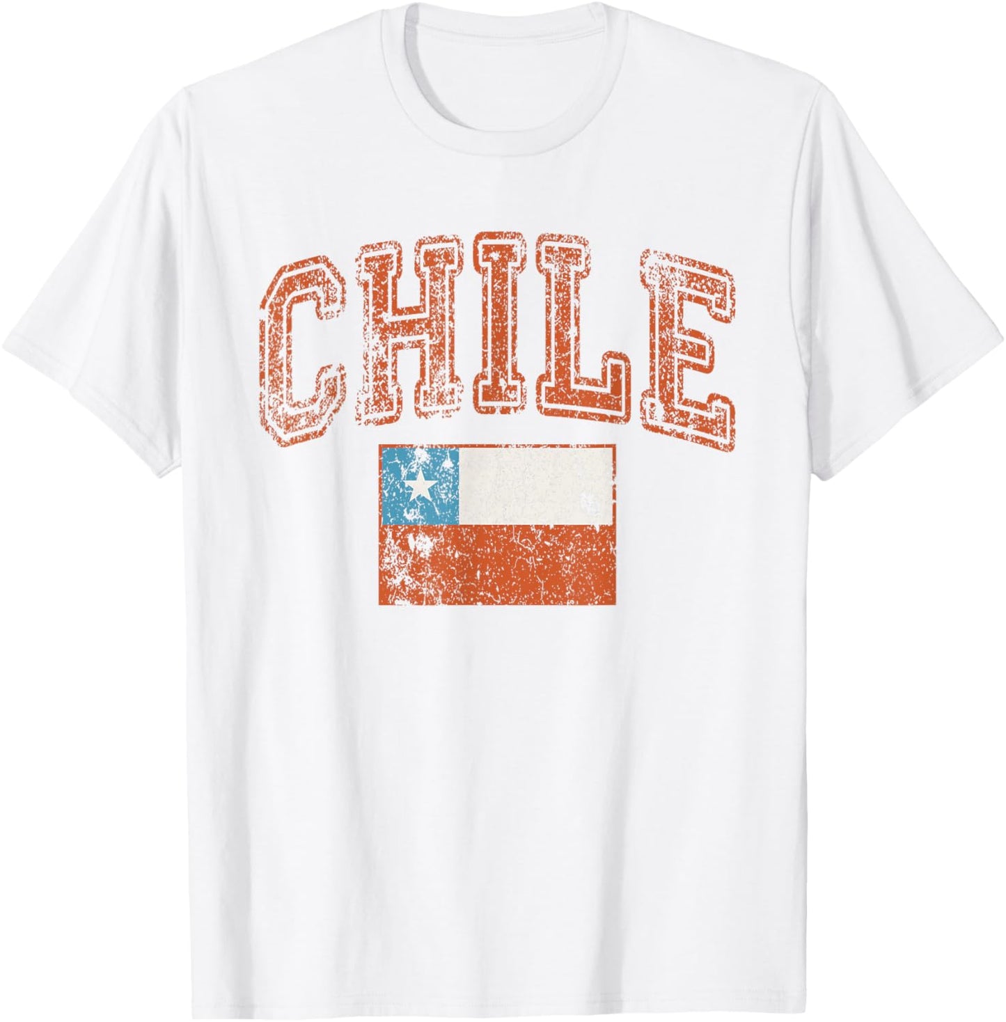 Vintage Retro Faded Chile Flag Chilean Pride T-Shirt - T-Shirt | White