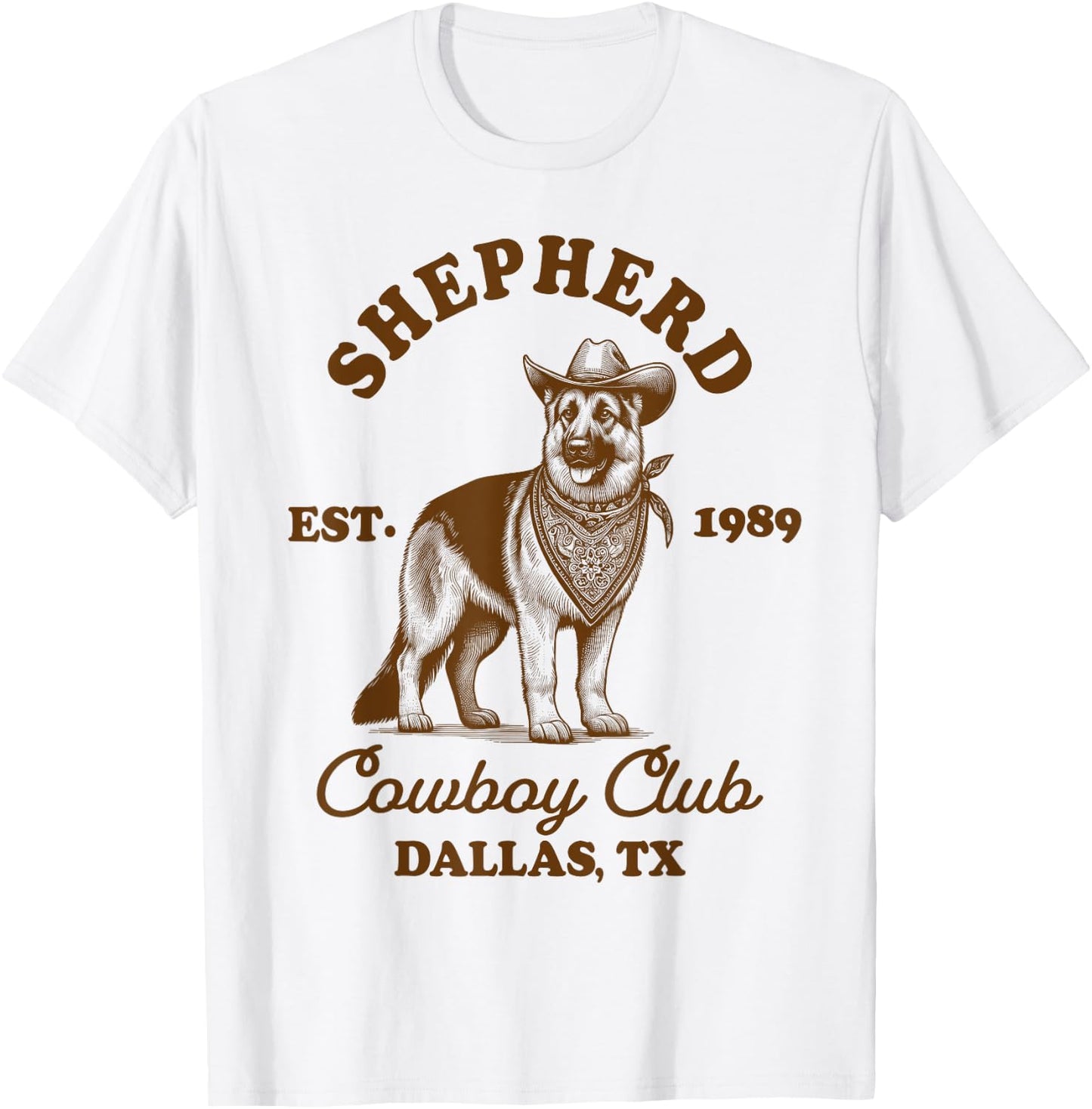 German Shepherd Mom Western Howdy Shepherd Cowboys Club T-Shirt - T-Shirt | White