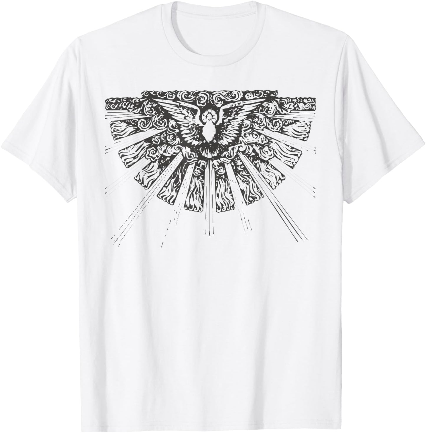 Filled with the Holy Spirit Pentecost Sunday Fire Flame T-Shirt - T-Shirt | White